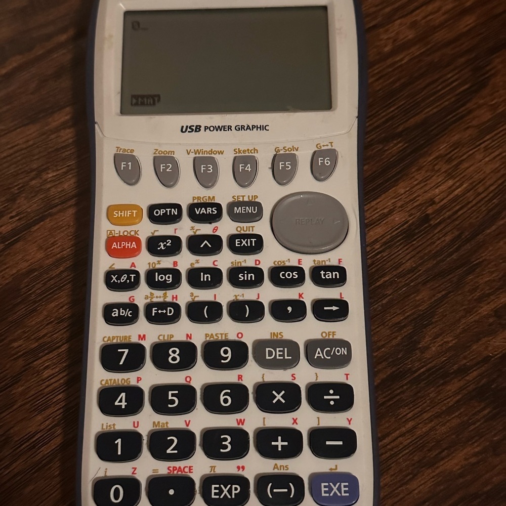 Casio FX-9750GII Graphing Calculator - White used missing back